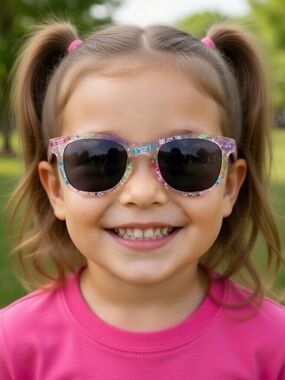 Tootsie Roll Kids Sunglasses - Pink & Multicolor Candy Print